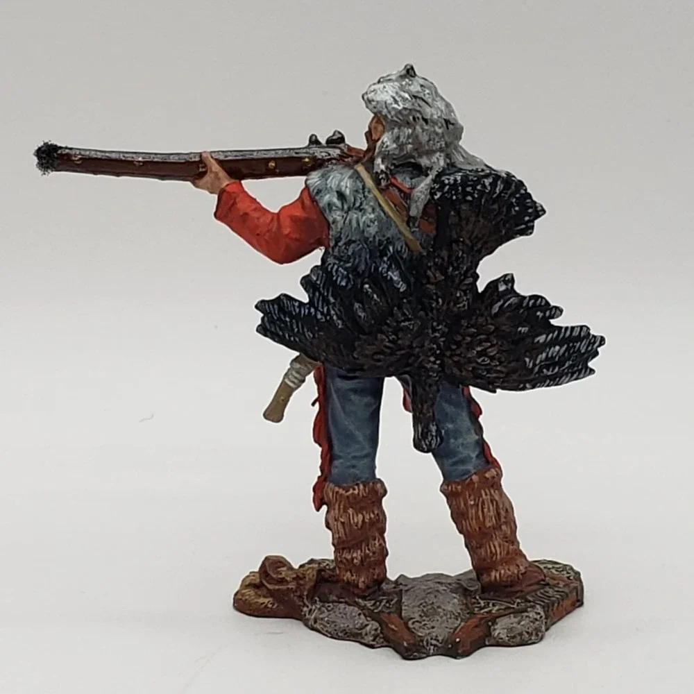 American Trapper & Bird Tin Soldier Collectible Shooting OldWest Diorama Stamped